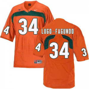#34 Elias Lugo-Fagundo Miami Men Stitched Jersey Orange