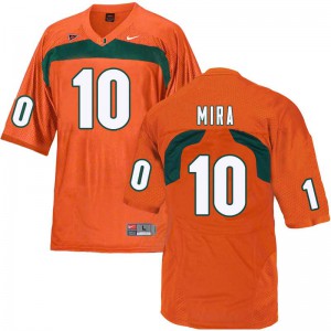 #10 George Mira Hurricanes Men Player Jersey Orange