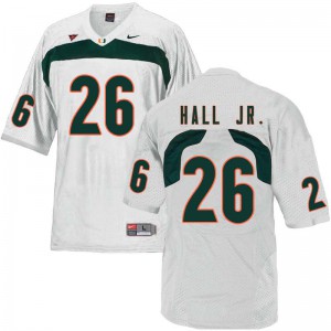 #26 Gurvan Hall Jr. Hurricanes Men High School Jersey White