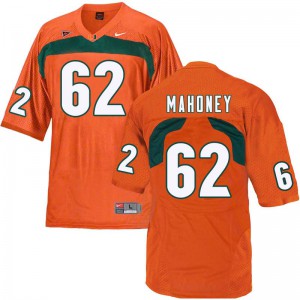 #62 Hayden Mahoney Miami Men College Jersey Orange
