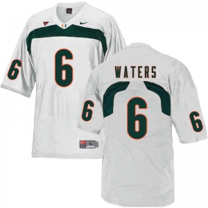 #6 Herb Waters Miami Men Football Jerseys White
