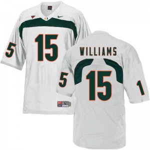 #15 Jarren Williams Miami Men Stitched Jerseys White
