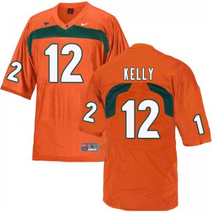#12 Jim Kelly Miami Men Alumni Jerseys Orange