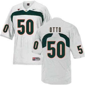 #50 Jim Otto Miami Men Embroidery Jersey White