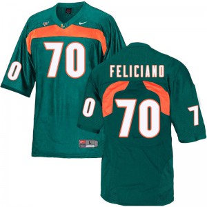 #70 Jon Feliciano Miami Men Embroidery Jerseys Green
