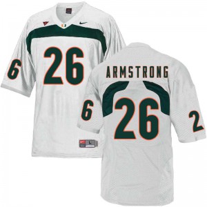 #26 Ray-Ray Armstrong Hurricanes Men Embroidery Jerseys White