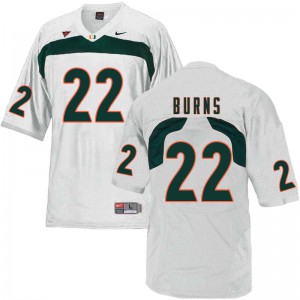 #22 Robert Burns Hurricanes Men Embroidery Jersey White