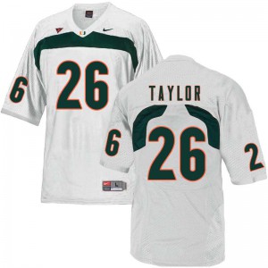 #26 Sean Taylor Miami Men Stitched Jerseys White