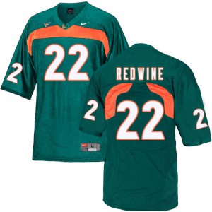 #22 Sheldrick Redwine Miami Hurricanes Men Alumni Jersey Green