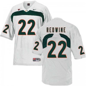 #22 Sheldrick Redwine University of Miami Men Player Jersey White