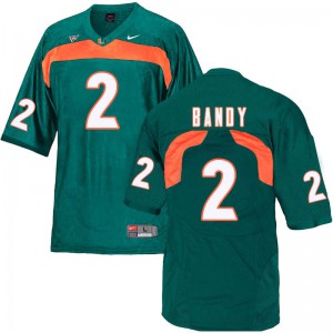 #2 Trajan Bandy Miami Men Football Jersey Green