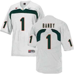 #2 Trajan Bandy Miami Men Embroidery Jerseys White