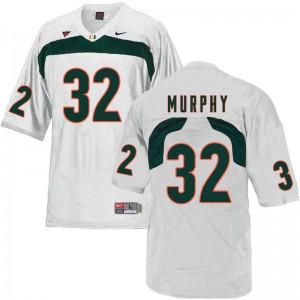 #32 Tyler Murphy Miami Men Stitched Jersey White
