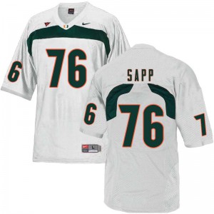 #76 Warren Sapp Miami Hurricanes Men Alumni Jersey White