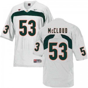 #53 Zach McCloud Hurricanes Men Embroidery Jersey White