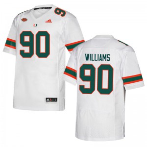 #90 Quentin Williams Hurricanes Men High School Jerseys White