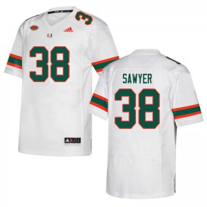 #38 Shane Sawyer Miami Men Player Jersey White