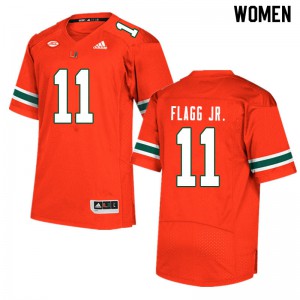 #11 Corey Flagg Jr. Miami Women Stitched Jersey Orange