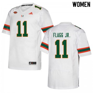 #11 Corey Flagg Jr. Miami Women Stitch Jerseys White