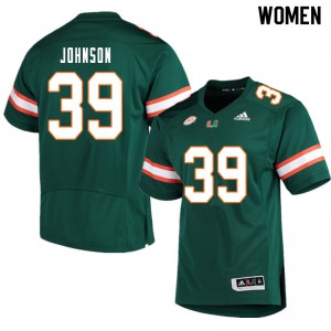 #39 Dante Johnson Miami Women Embroidery Jersey Green