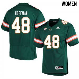 #48 Jake Hoffman University of Miami Women NCAA Jerseys Green
