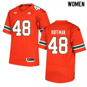 #48 Jake Hoffman Hurricanes Women NCAA Jerseys Orange