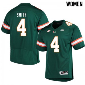 #4 Keontra Smith Miami Women Football Jerseys Green