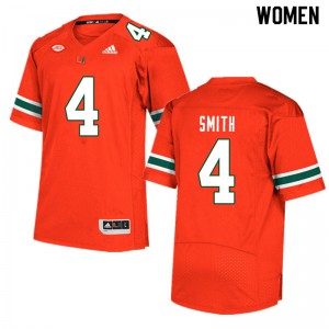 #4 Keontra Smith University of Miami Women Stitch Jerseys Orange
