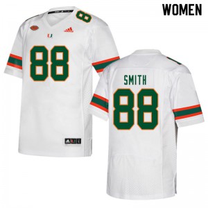 #88 Keyshawn Smith University of Miami Women Player Jerseys White