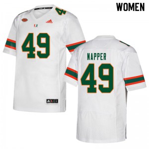 #49 Mason Napper Hurricanes Women Alumni Jerseys White