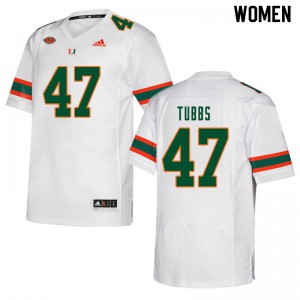 #47 Mykel Tubbs Hurricanes Women Player Jersey White