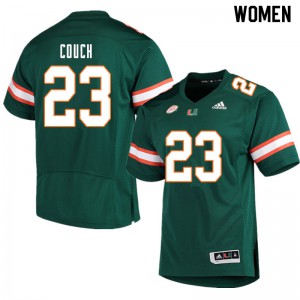#23 Te'Cory Couch Miami Hurricanes Women Official Jerseys Green