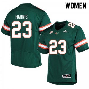 #23 Cam'Ron Harris Hurricanes Women Player Jerseys Green