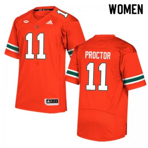 #11 Carson Proctor Hurricanes Women Player Jerseys Orange