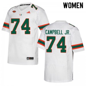 #74 John Campbell Jr. Miami Women Official Jersey White