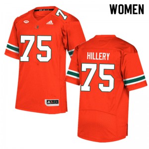 #75 Zalon'tae Hillery Miami Women Player Jerseys Orange