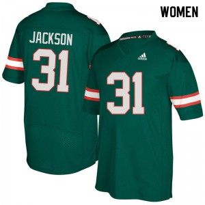 #31 Demetrius Jackson Miami Women College Jersey Green