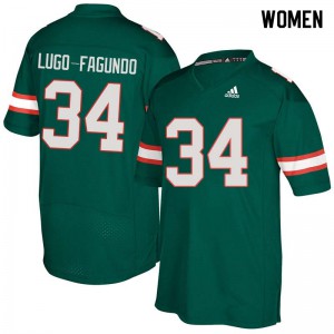 #34 Elias Lugo-Fagundo Miami Women High School Jerseys Green