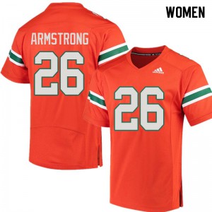#26 Ray-Ray Armstrong University of Miami Women Official Jersey Orange