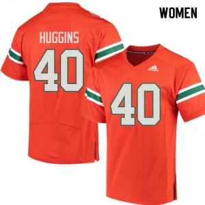 #40 Will Huggins Miami Women Embroidery Jerseys Orange