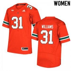 #31 Avantae Williams Miami Women High School Jersey Orange