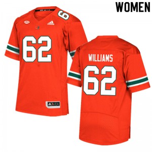 #62 Jarrid Williams Miami Women Stitch Jersey Orange
