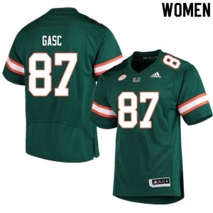#87 Matias Gasc Miami Women Stitched Jerseys Green