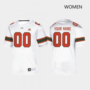 #00 Custom Hurricanes Women Limited Football Jerseys White