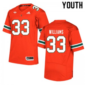#33 Chantz Williams Miami Youth College Jersey Orange