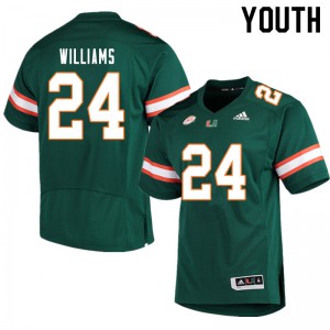 #24 Christian Williams Miami Youth Football Jerseys Green