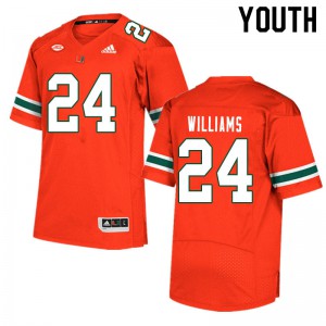 #24 Christian Williams Miami Youth Embroidery Jerseys Orange