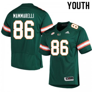 #86 Dominic Mammarelli Hurricanes Youth College Jersey Green
