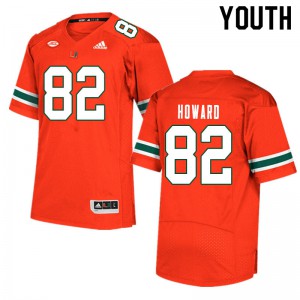 #82 Jarius Howard Miami Youth Football Jerseys Orange