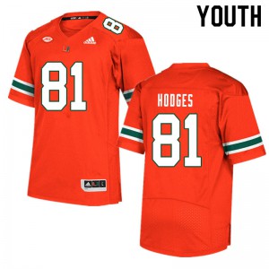 #81 Larry Hodges Miami Youth Stitched Jersey Orange